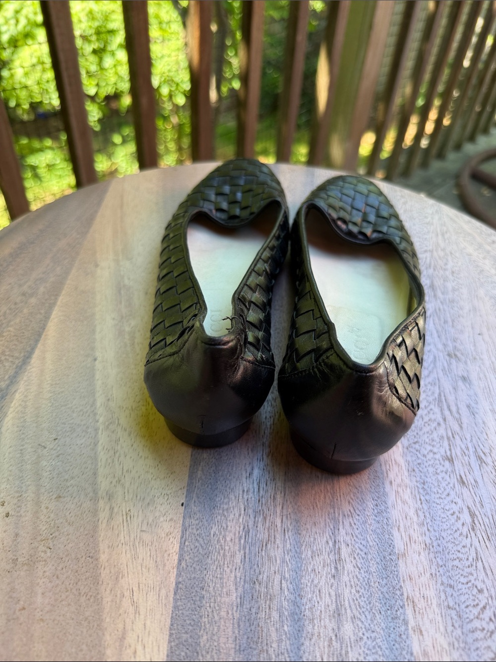 Sesto Meucci Woven Leather Flats in Dark Brown - Picture 6 of 16